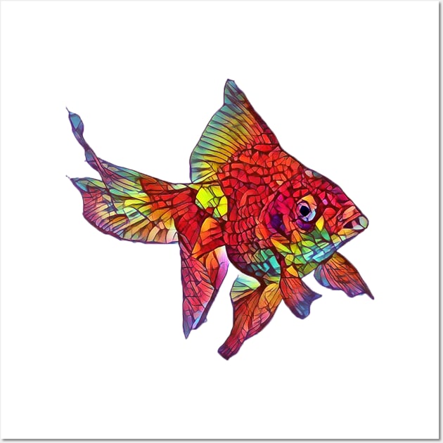 Colorful Fish Design Wall Art by Sanzida Design